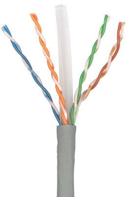 Cable U/UTP, cat.6, grey, 4x2x24 AWG, 305m, stranded (Wave Cables)