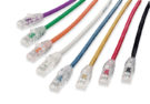 A rainbow range of eight Category 6 patch cords