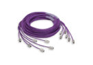 Purple PowerCat 6A shielded pre-terminated cable assembly