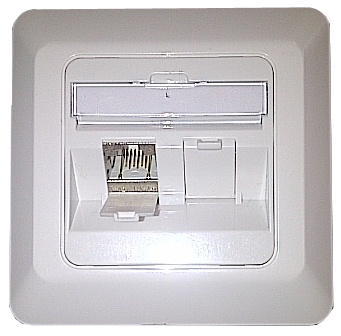 Of Module Spaces 1, ABS Acrylonitrile Butadiene Styrene Body Connector Colour White No Faceplate Angled Keystone Adaptor 25X50mm White For Use With Keystone Couplers & Connectors 